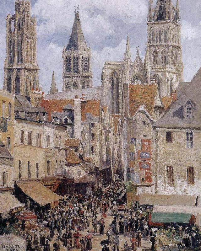 Camille Pissarro The streets of Rouen France oil painting art